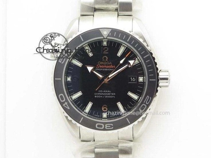 0509 Sophisticated Seamaster Edizione Venezia RG Best Edition Black Dial On Leather Strap A 8125